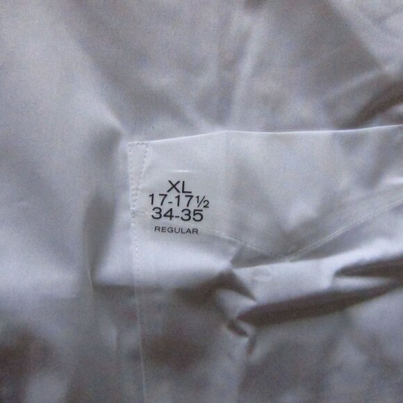 NWT- Mens Stafford White Smart Tech L/S Shirt Performance Poplin 17-17 1/2,34/35 - Picture 6 of 10